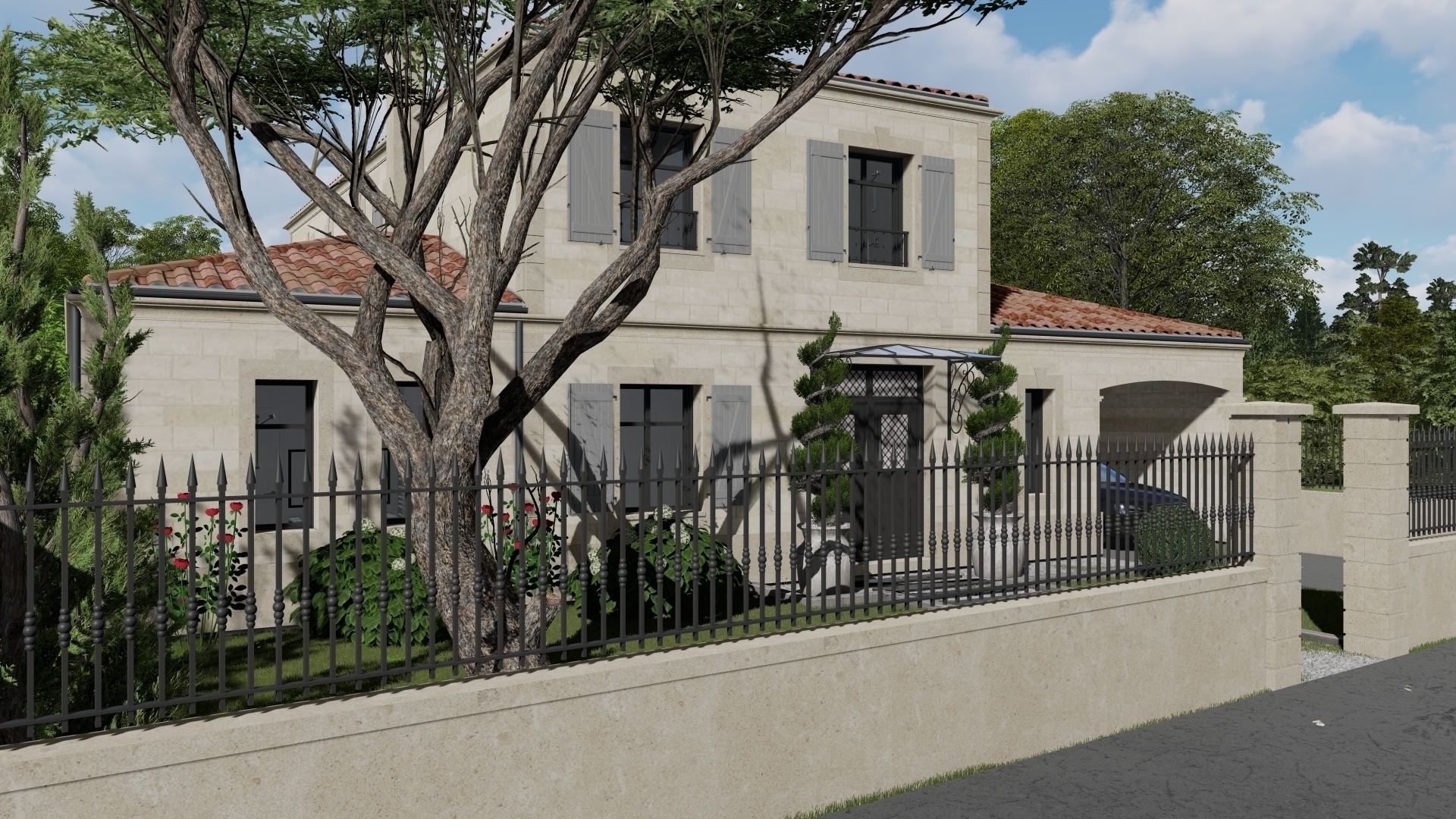 menuiseries sur mesure, maison de ville, pierre bordelaise